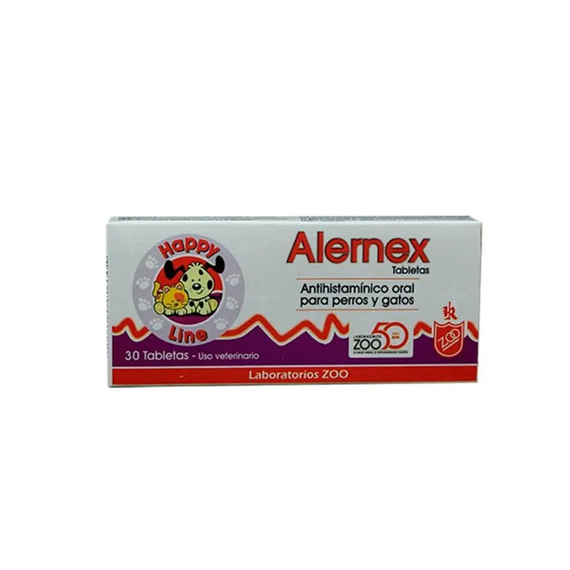 Antihistaminico Perros y Gatos Alernex Tabletas Caja X 30 Uds
