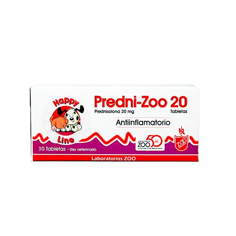 Antinflamatorio Perros y Gatos Predni Zoo Tab 20 Mg Caja X 30 Uds