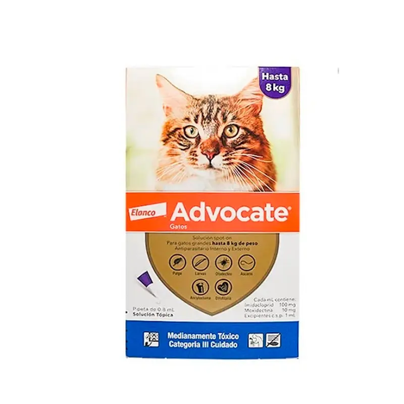 Antiparasitario Gato Advocate Hasta 8Kg