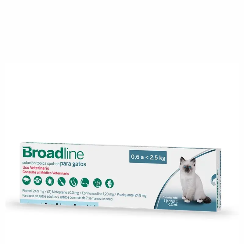 Antiparasitario Gato Pequeño Broadline Solucion Topica 0,3 Ml