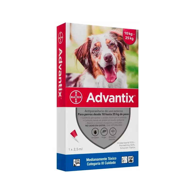 Antiparasitario Perro Advantix 10 Kg 25 Kg