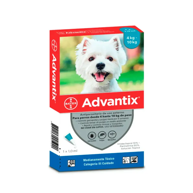 Antiparasitario Perro Advantix 4 Kg 10 Kg