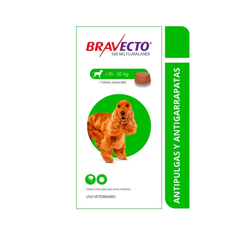 Antiparasitario Perro Bravecto 10 A 20Kl