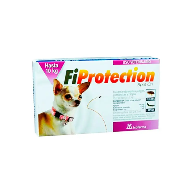 Antiparasitario Perro  Fiproteccion De 0 A 10 Kg