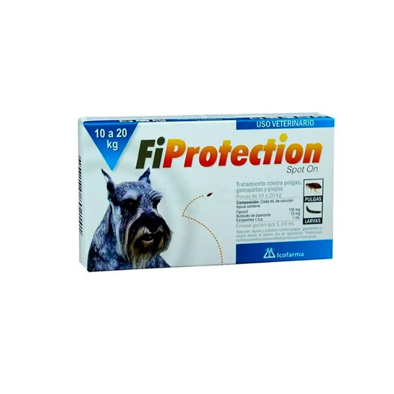 Antiparasitario Perro Fiproteccion De 10 A 20 Kg