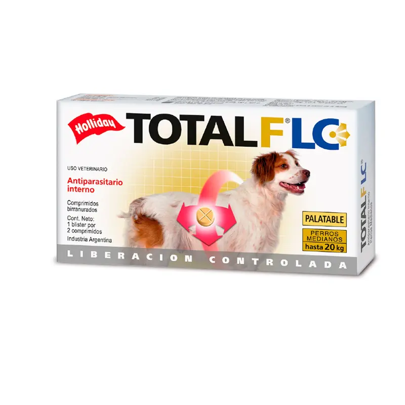 Antiparasitario Perro Mediano Total Flc 2 Comprimidos