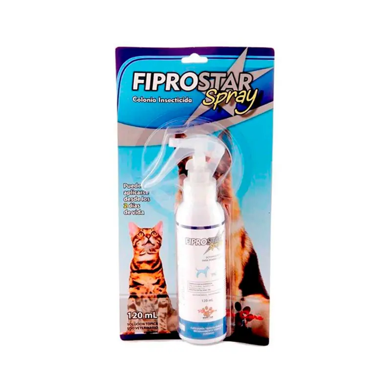 Antiparasitario Perros y Gatos Fiprostar Spray De 120 Ml