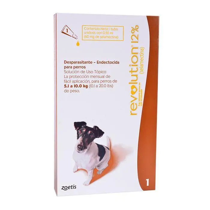 Antiparasitario Revolution Perro 12% 0.50ml (5.1 a 10 Kg)