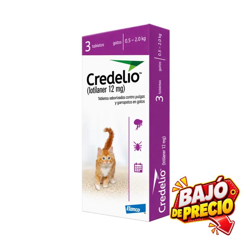 Antipulgas Credelio Comprimido 0,5-2 Kg Masticable para Gatos