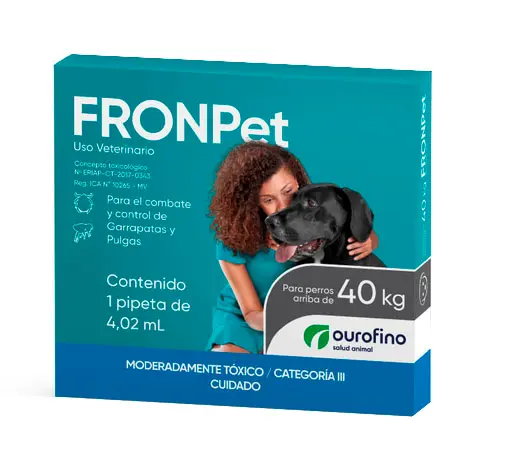 Antipulgas Garrapatas Perro Fronpet X 4.02 Ml Mas De 40Kg