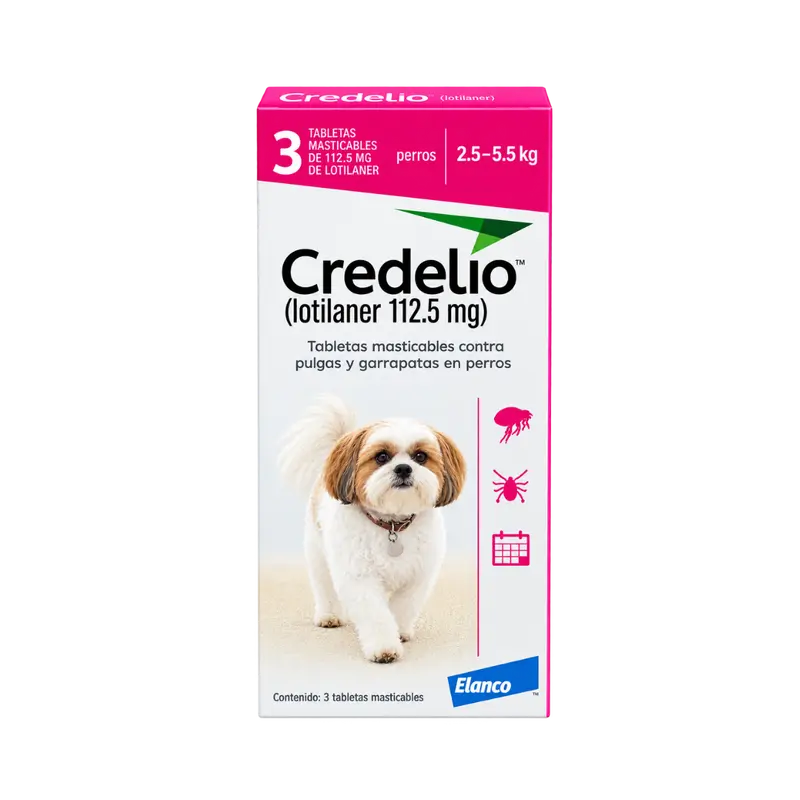 Antipulgas Oral Credelio comprimido 2.5-5.5 kg para Perros