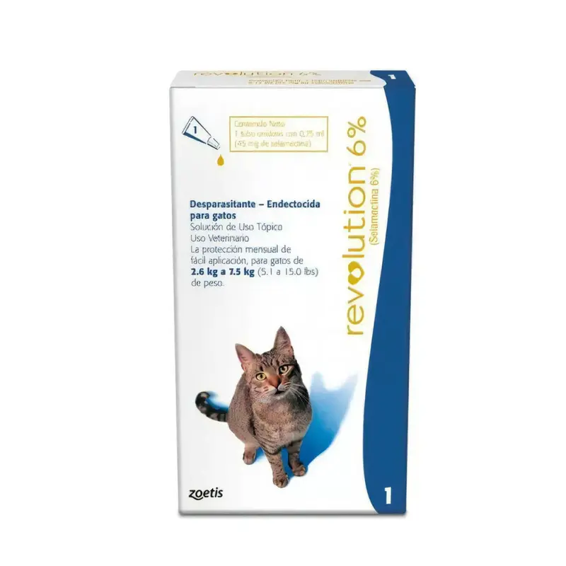 Antipulgas Revolution azul para gato
