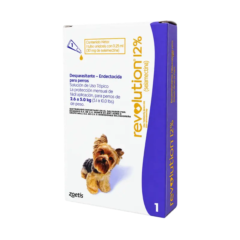 Antipulgas Revolution Morado 12% Selacmetina Pipeta para Perros