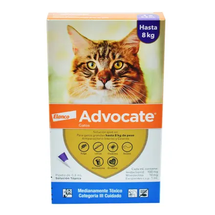 Antipulgas Y Garrapatas Gato Advantage X 0.8 Ml (4 - 8 Kg)