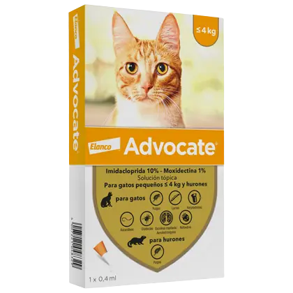 Antipulgas Y Garrapatas Gato Advocate X 0.4 Ml (0 - 4 Kg)