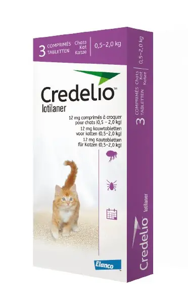 Antipulgas Y Garrapatas Gato Credelio (0.5 - 2 Kg)X 3 Tab
