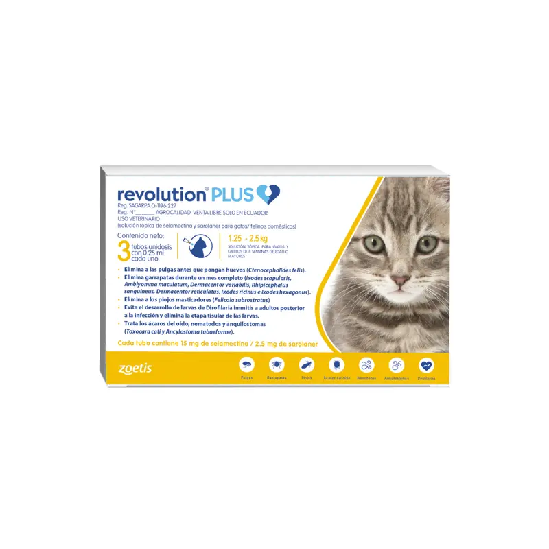 Antipulgas Y Garrapatas Gato Revolution Plus X 3 Und