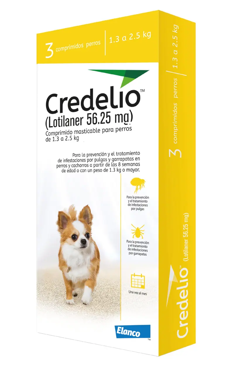 Antipulgas Y Garrapatas Para Perro Credelio (1.3-2.5 Kg)