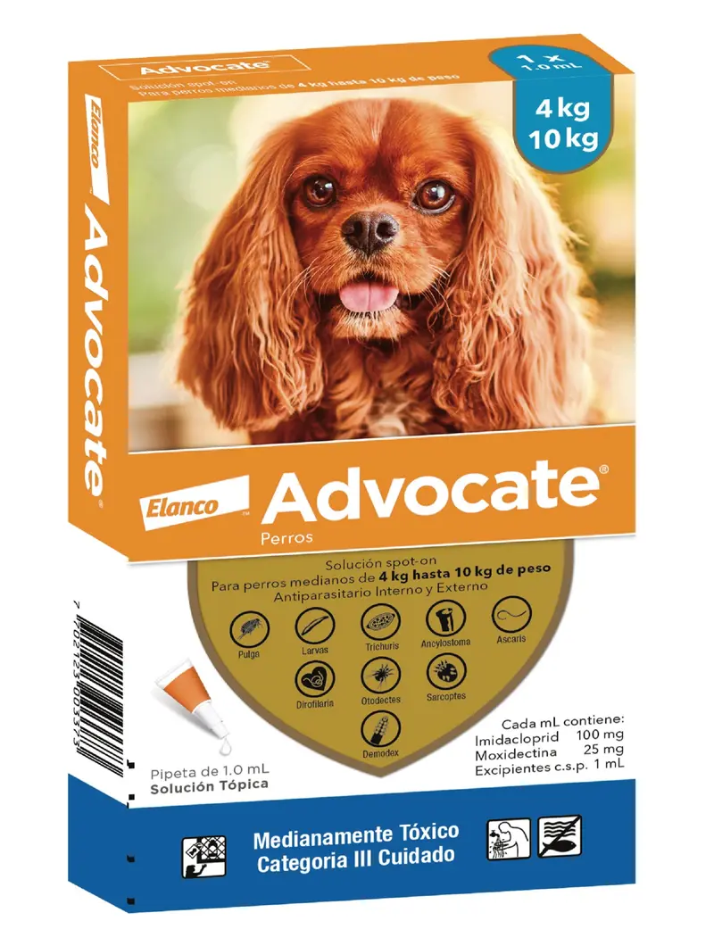 Antipulgas Y Garrapatas Perro Advocate X 1.0 Ml 4-10 Kg