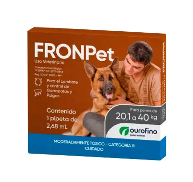 Antipulgas Y Garrapatas Perro Fronpet (20.1 - 40 Kl)