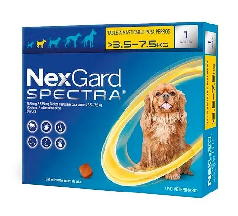 Antipulgas Y Garrapatas Perro Nexgard Spectra 3.5 A 7.5 Kg