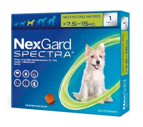Antipulgas Y Garrapatas Perro Nexgard Spectra(7.5 - 15 Kg)
