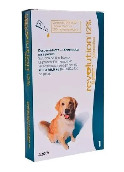 Antipulgas Y Garrapatas Perro Revolution De (20 A 40 Kilos)