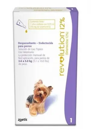 Antipulgas Y Garrapatas Perro Revolution Morado 2.6 A 5 Kg