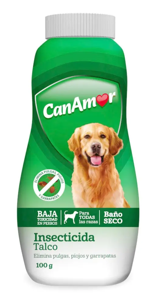 Antipulgas Y Garrapatas Perro Talco Insecticida Canamor 100G