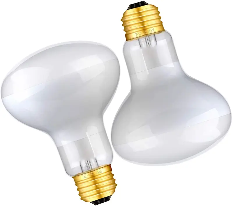 Aomryom UVA 75W 2 Pack Basking Spot Heat Lamp Bulb Soft White Light Heat Bulbs for Reptiles & Amphibians