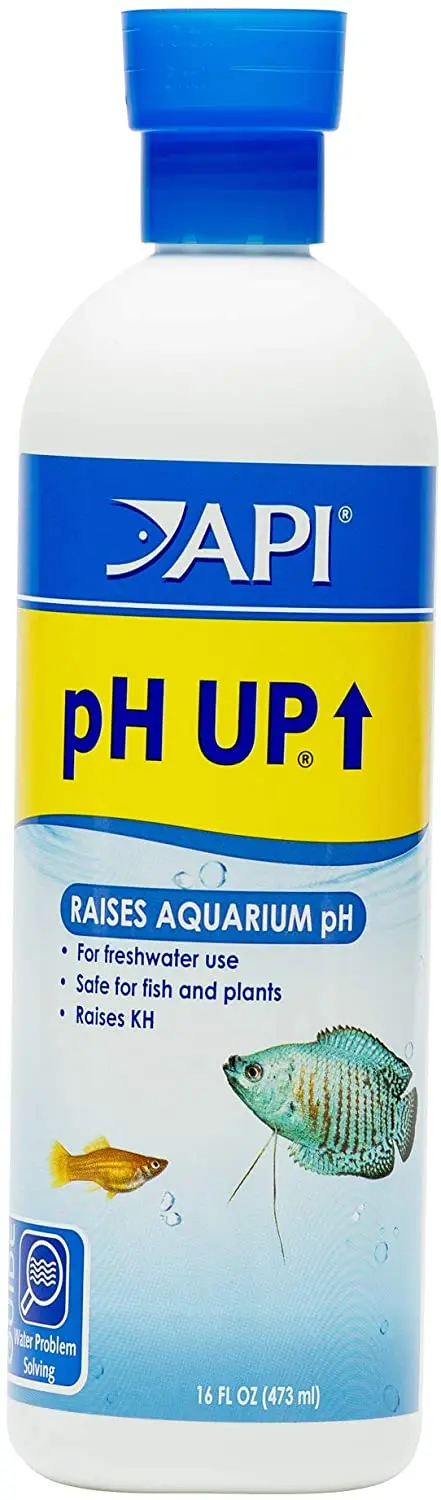 API pH UP Ajustador de pH, eleva el pH del agua del acuario de agua dulce al nivel que tu pescado necesita para prosperar, prueba el agua semanalmente y usa para corregir el nivel de pH.