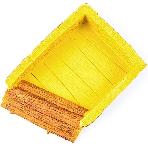 Aqua KT Rampa de reptiles para comida de roca con base resistente para alimentación de anfibios