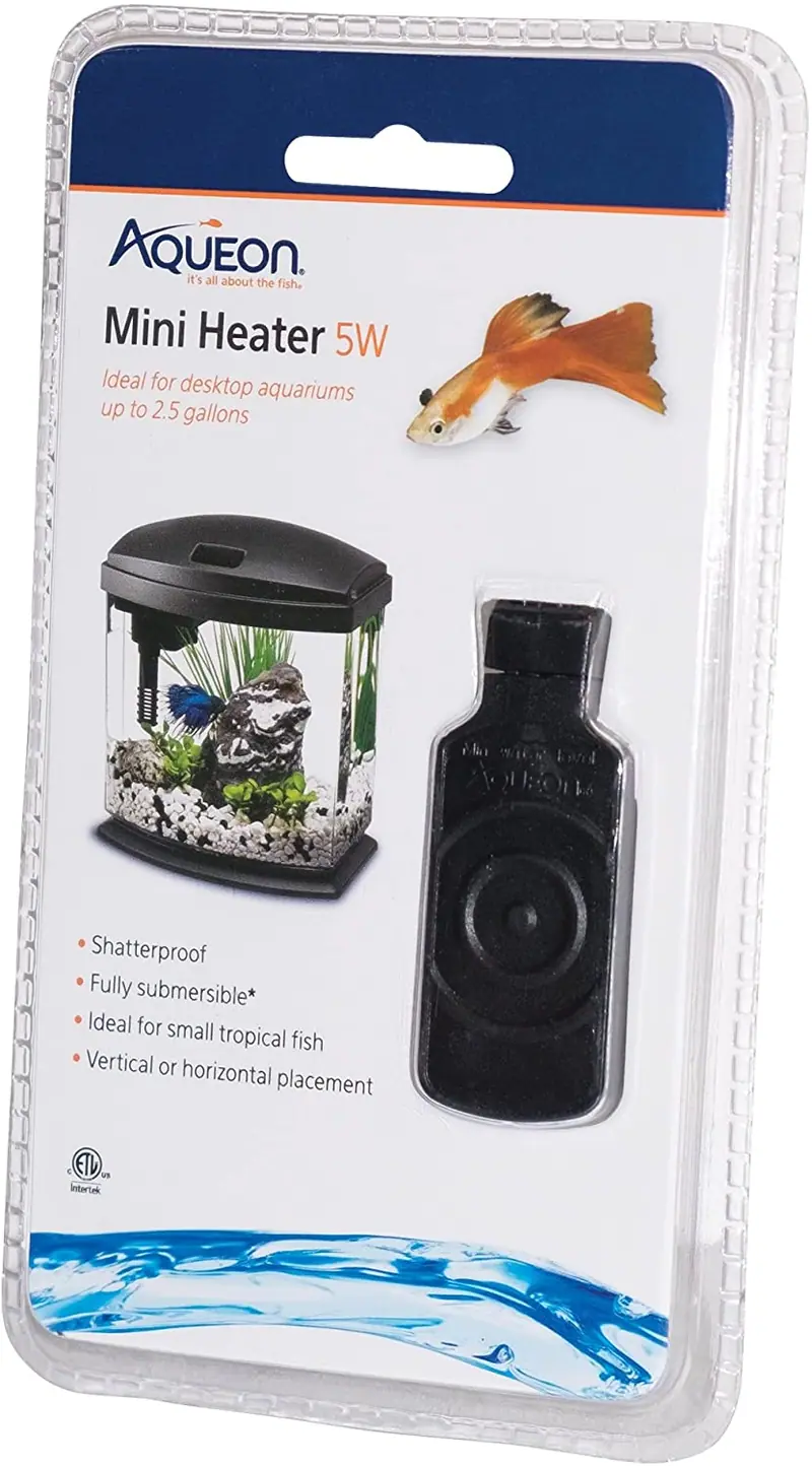 Aqueon Mini calentador para acuarios, 5 W, menos de 2,5 galones