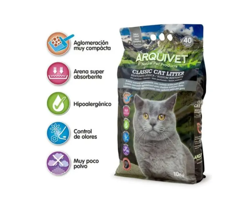 Arena Aglomerante con Carbon activo para Gatos