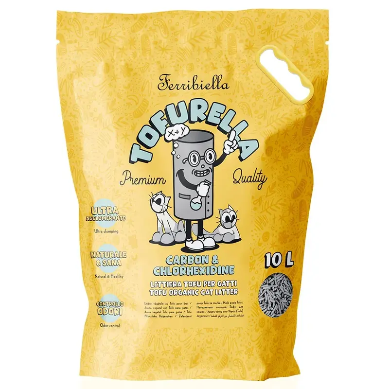 Arena Aglomerante Ecológica Tofurella  con carbon activo(10 L)