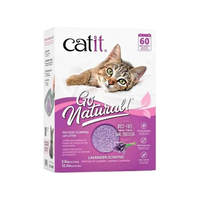 Arena Catit Go Natural Biodegradable Lavanda 5,6 kg