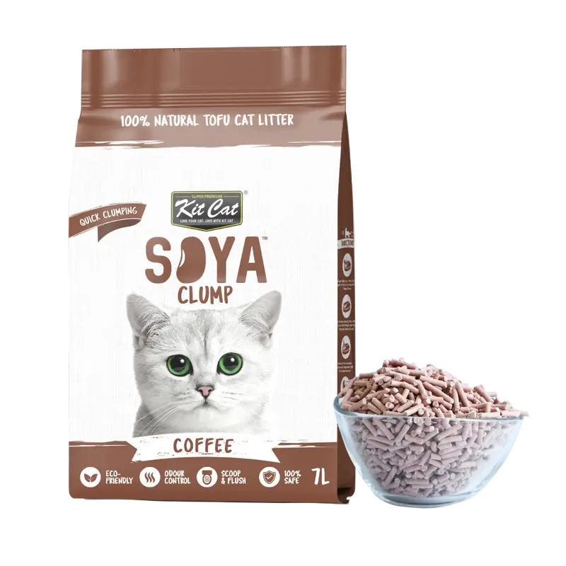 Arena de soja Eco Kit Cat SoyaClump - Coffee 7L