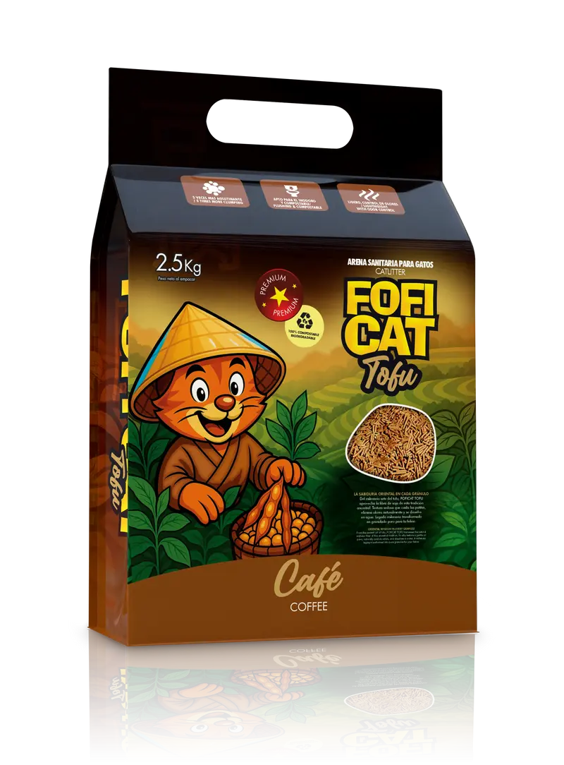 Arena para Gato Foficat Tofu Café 2.5 kg