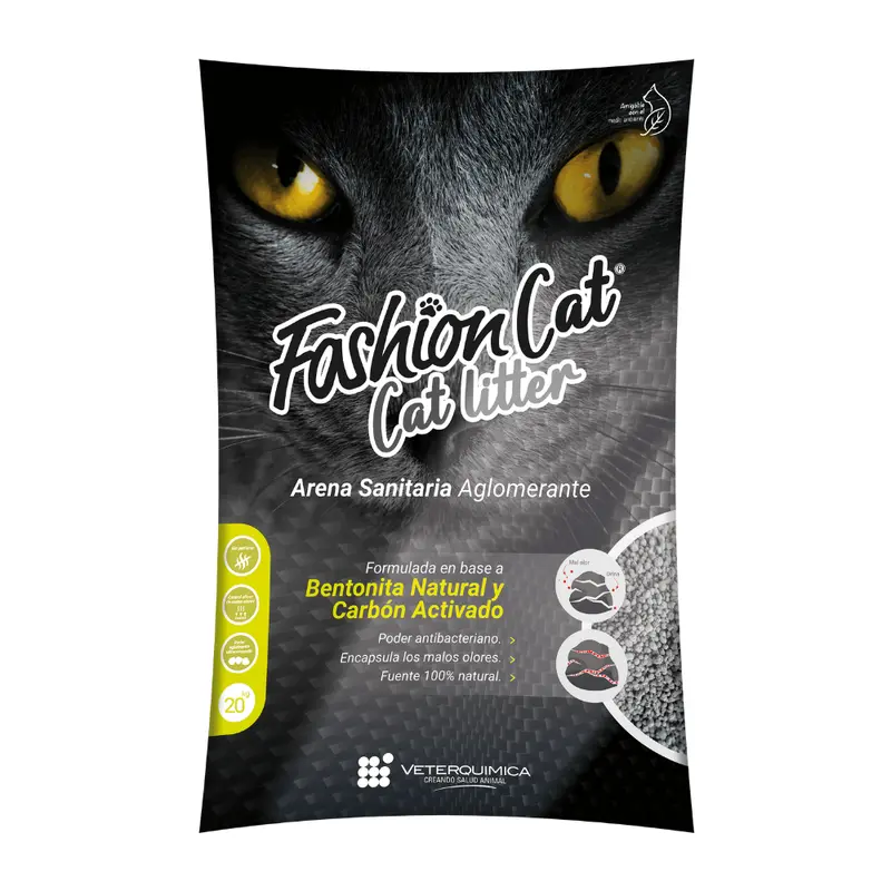 Arena Sanitaria Fashion Cat Carbón Activado 8 kg