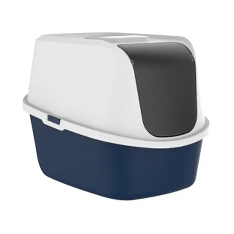 Arenero Cerrado Just Eazy con Asa y Puerta - Azul | Moderna Pet Products