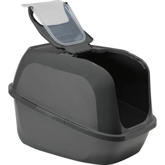Arenero Cerrado Mega Deluxe para Gatos Grandes o Varios Gatos - Gris (Cool Grey) | Moderna Pet Products