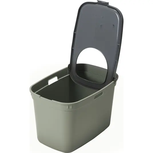 Arenero Top Cat con Entrada Superior a Prueba de Perros - Verde Olivo (Olive Green) | Moderna Pet Products