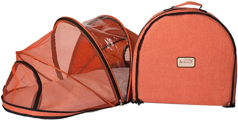 Armarkat PC401O SportPet Designs - Transportín plegable para mascotas, color naranja