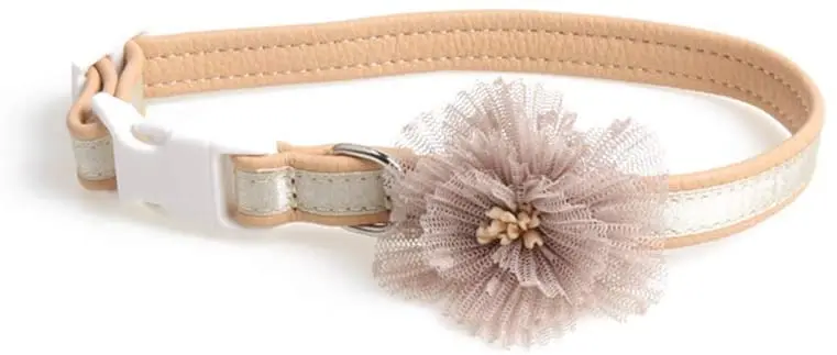 Axgo - Collar para cachorro, diseño de gatito, color blanco