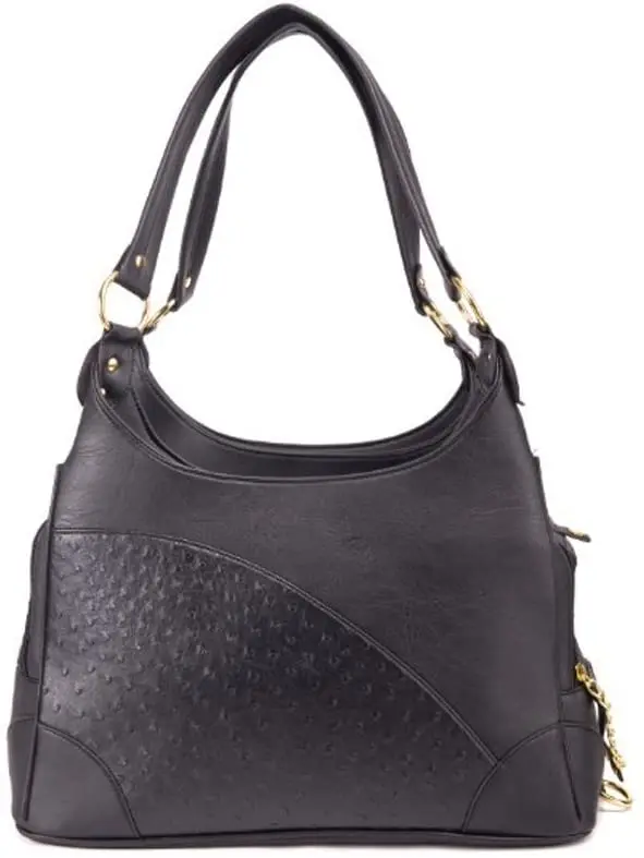 b-joy elegante piel cartera Carrier Negro en relieve para gatos perros pequeños de peluche (perrito faldero Pomeranian