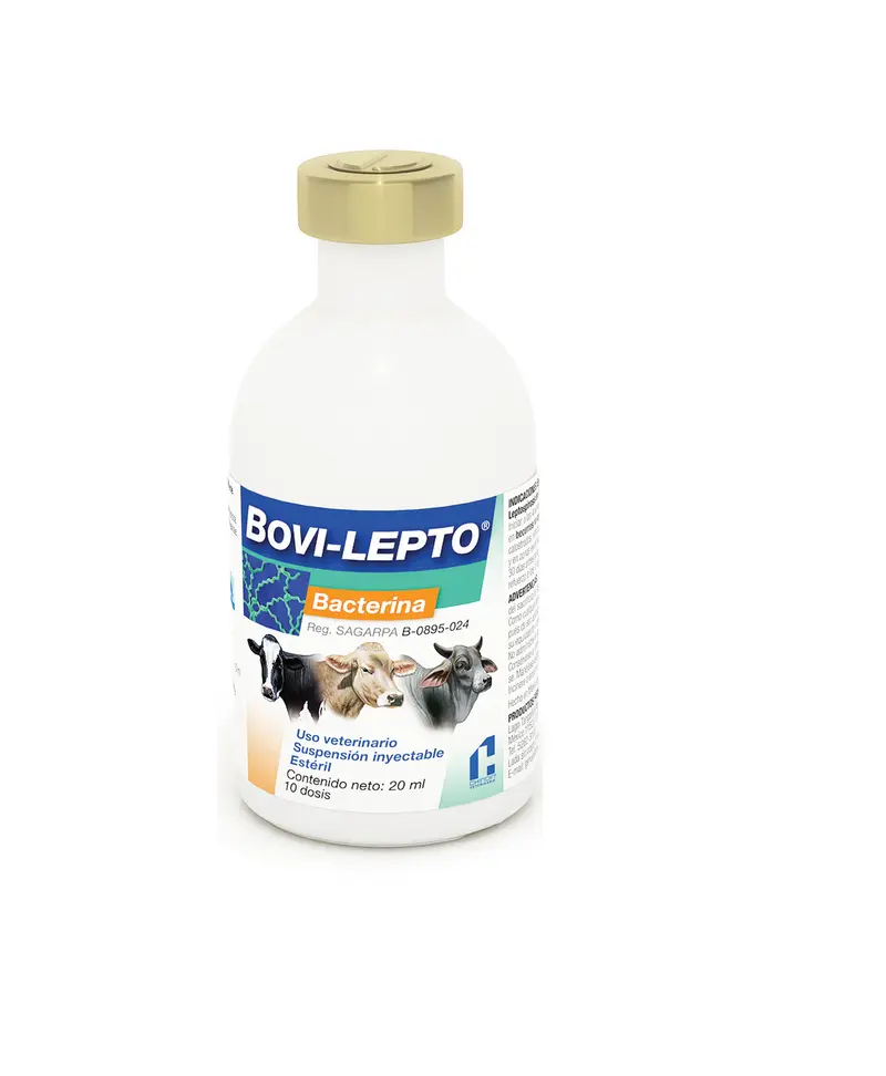 Bacterina Bovi Lepto Frasco con 20 ml (10 dosis) REQUIERE TRANSPORTARSE EN FRÍO LLAME PARA COTIZAR ENVÍO