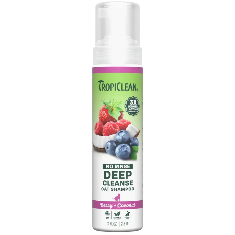 Baño en Seco Tropiclean Limpieza Profunda Berry + Coconut para Gatos