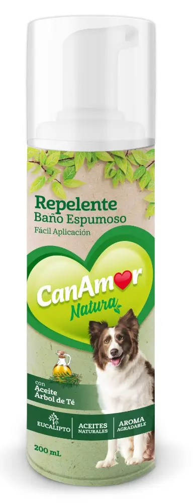 Baño Espumoso Para Perro Repelente Canamor 200 Ml