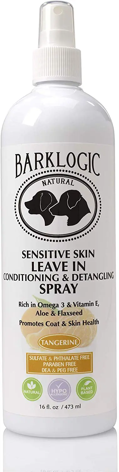 barklogic dejar en acondicionado Spray 16 fl oz | Sin parabenos, sin ftalatos, sin Sulfatos, sin Dea & Peg, hipoalergénico, vegetales