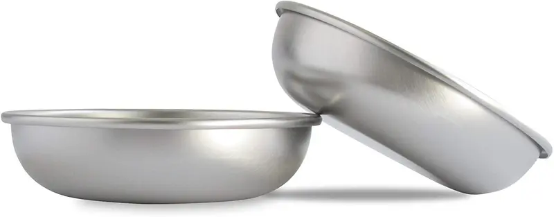 Basis Pet Made in The USA Low Profile Stainless Steel Cat Dish